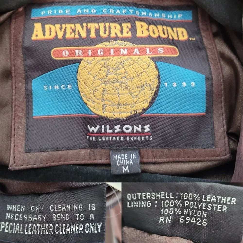 Vtg‎ 80s Steampunk Leather Flight Jacket M Unique Rare Classy Collar Long Brown